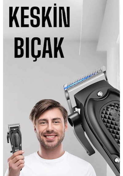 Sıfır Tıraş Makinesi Dijital Göstergeli Paslanmaz Çelik Bıçaklı Taşınabilir