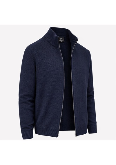 Classics Men Turbulance Slim Fit Erkek Tam Fermuarlı Triko Ceket - 7521 Lacivert
