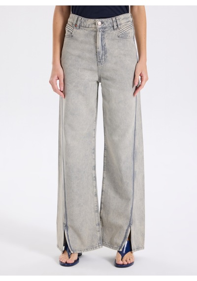 Boss Gri Kadın Lyocell Karışımlı Denim Pantolon 50542436