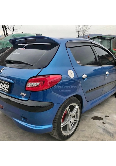 Peugeot 206 206+ 1998-2012 Uyumlu Mugen Cam Rüzgarlığı Seti Piano Black 4'lü İthal (00) (ŞüsCarOto Aksesuar)