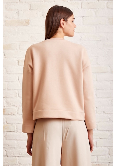 Never More Bisiklet Yaka Oversize Sweatshirt Somon
