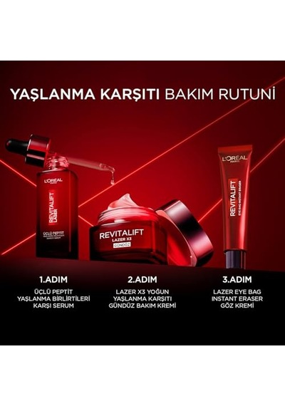 L'oreal Parıs Revitalift Lazer Eyebag Instant Eraser Göz Altı Torba Görünümüne Karşı Etkili Göz Kremi 15ml