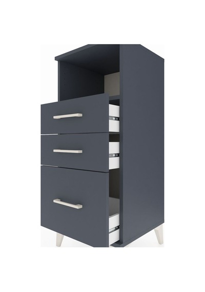 Hyperion Komodin Tek Raflı 3 Çekmeceli 44x44x106 Antrasit-ant... Antrasit