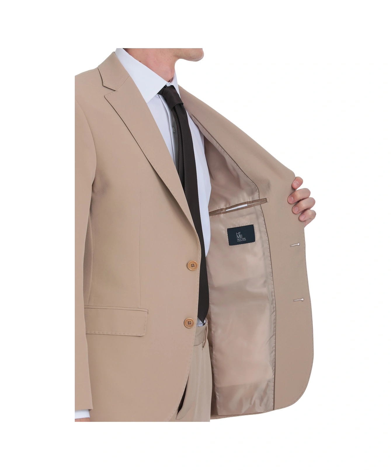 Hatemoğlu Vizon Slim Fit Mono Yaka Casual Takım Elbise Vizon