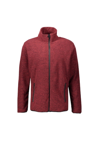 Exuma Tam Fermuarlı Erkek Sweatshirt Bordo Siyah