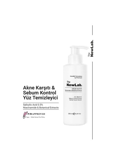 The NewLab Yağlı Ve Akneye Eğilimli Ciltler Için Temizleme Jeli 200 Ml (%0.5 Salicylic Acid, Niacinamide)