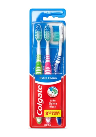 Colgate Extra Clean Diş Fırçası Medium 2+1