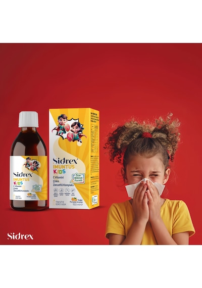 Imuntus Kids Portakal Aromalı C Vitamini, Çinko Ve Zencefilli Komplex İçeren Gıda Takviyesi 150ml