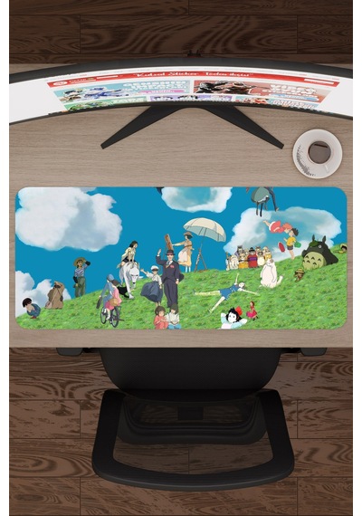 Miyazaki Anime V2 - 70x30 Xl Gaming Kauçuk Kaymaz Taban Mouse Pad Fare Altlığı