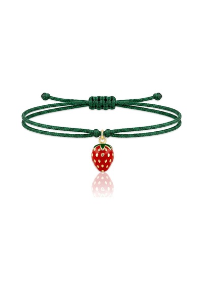 Fragaria Amoena İpli Altın Bileklik Açık Sarı