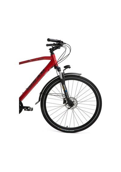 Bisan Trx 8500 City Şehir Bisikleti 54 Cm Disk Fren 700c 27 Vites Mat Kırmızı Siyah Kırmızı