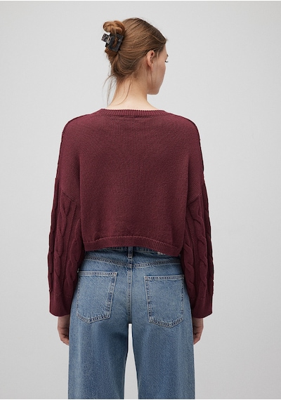 Mavi - Bisiklet Yaka Bordo Kazak 1710477-70415 Bordo