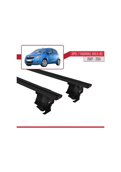 Opel / Vauxhall Agila B 2007-2015 Arası İle Uyumlu Ace-4 Ara Atkı Tavan Barı Siyah
