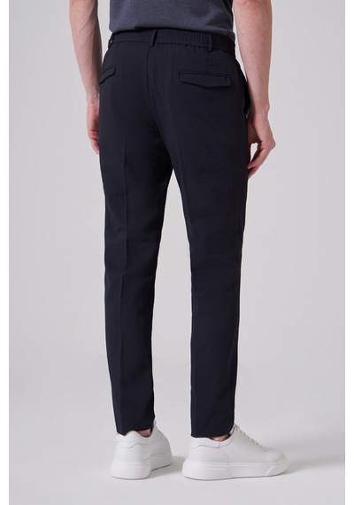 Morven Erkek Lacivert Trend Gofre Slim Fit Pantolon 26ys003001200 Lacivert
