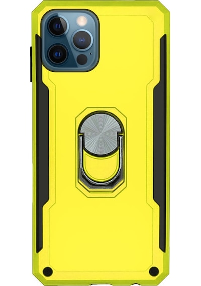 Apple Uyumlu iPhone 12 / 12 Pro Kilif Panzer Ring Tam Koruma Arka Kapak 519568120