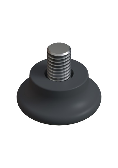 Cateksss M8x15 Düz Bingo Ayak, Pingo Ayak Çap:30 Mm Gri