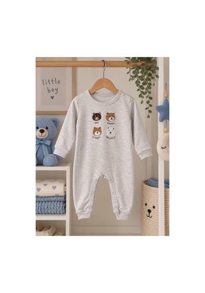 My Baby Kumsal Erkek Bebek Bears Tek Boy Tulum 258 886 Taşrengi Taşrengi