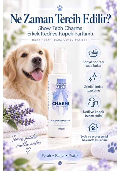 Showtech Charms Erkek Kedi Ve Köpek Parfümü 100 Ml