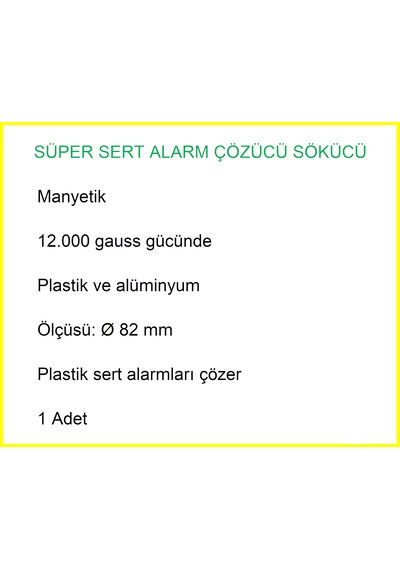 Sert Plastik Alarm Etiketi Çözücü Sökücü / Süper 12.000 Gauss Güç