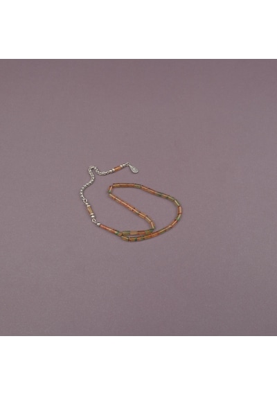 Sıkma Kehribar Bilek Boy Kesme Kesim 4x7mm Sallama Tesbih Yeşil-sarı
