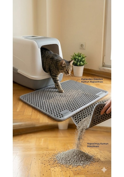 Kedi Kumu Paspası Kedi Tuvalet Önü Paspası 70x120 Cm