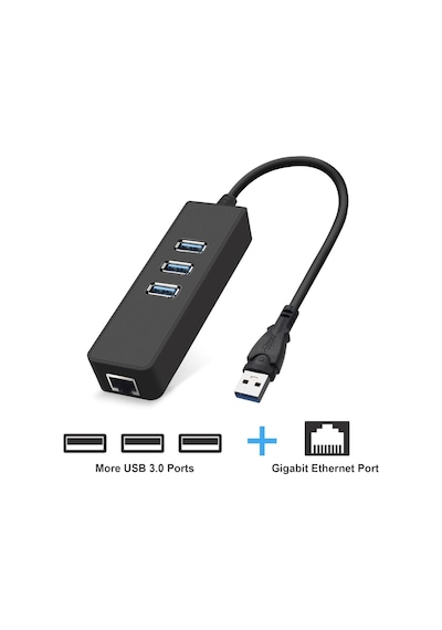 Alfais 4263 Usb 3.0 To Ethernet Gigabit Rj45 3 Port Hub Çoklayıcı