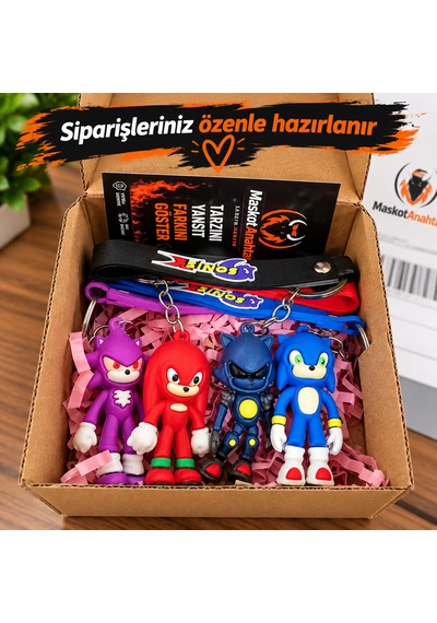 Sonic2 Silikon Anahtarlık Beyaz - Kahverengi