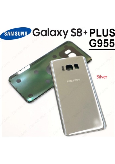Samsung Galaxy Uyumlu S8 Plus Arka Pil Batarya Kapağı Cam
