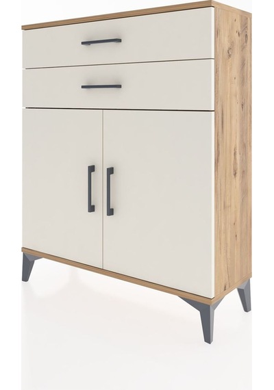 Arges Şifonyer 2 Raflı 2 Çekmeceli 2 Kapaklı 88x30x106 Çam-ay... Çam