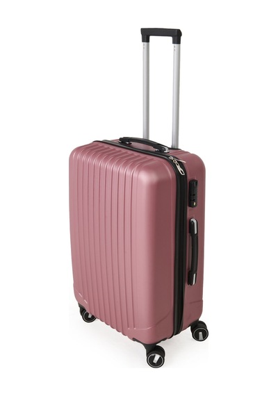 Hoffmannss Travel Line Orta Boy Abs Valiz - Gülkurusu - 66x45x26 Cm Çok Renkli