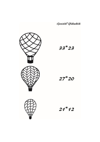 Balon Duvar Süsü 3 Parça Uçan Balon Duvar Dekoru Dekoratif Süs