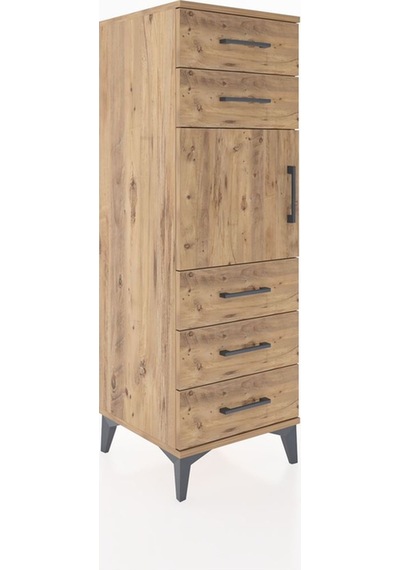 Hyperion Dolap Tek Raflı 5 Çekmeceli Tek Kapaklı 44x44x134 Çam-çam Atlas Çam Hyperion Dolap Tek Raflı 5 Çekmeceli Tek Kapaklı 44x44x134 Çam-çam Atlas Çam