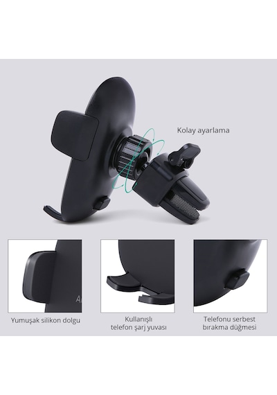 Aukey Hd-c48-bk 360-degree Flexible Phone Holder Cyau-c48-01