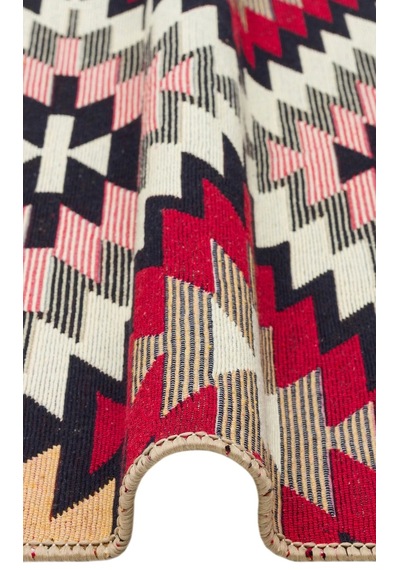Arya Ar 33 Red %100 Geri Dönüşümlü Pamuktan Çift Taraflı Yıkanabilir Modern Dekoratif Kilim