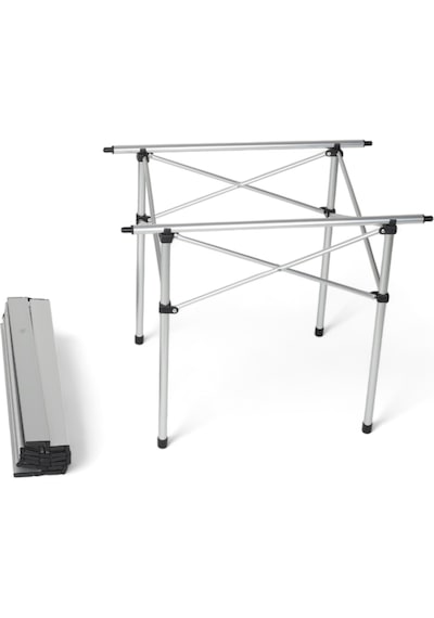 Katlanabilir Kamp Masası Alüminyum Büyük Boy 70x70x55 Cm - 70 X 70 X 55 Cm Gri