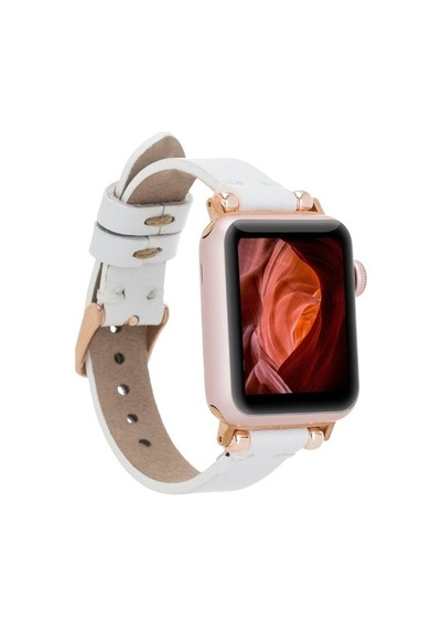 Bouletta Apple Watch Uyumlu Deri Kordon 38-40-41Mm Ferro F3 Beyaz