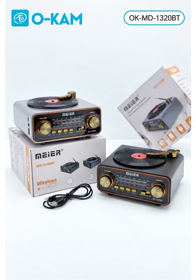 O-kam Ok-1320bt Bluetooth Plak Görünümlü Şarjlı Retro Radyo