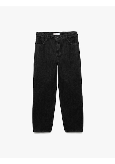 Koton Pamuklu Rahat Kesim Denim Pantolon Siyah 6wkb40002td Siyah