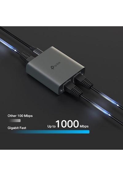 Lexroo Eh210 Gigabit Ethernet Splitter 1 To 2, Rj45 Lan Çoğaltıcı 1000 Mbps, Usb-c Güçlü