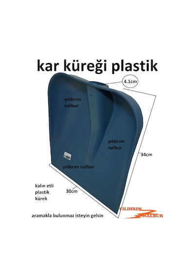 Kar Küreği Plastik Ahır Küreği Geniş Kürek Seri Sapsız S