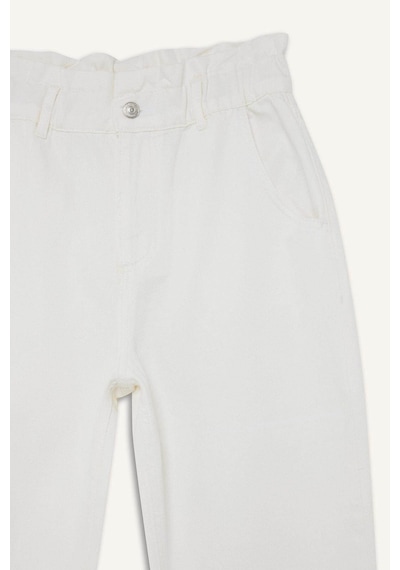 DeFacto Paperbag Beli Lastikli Bilek Boy Jean Pantolon E8001AX25SMWT1