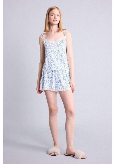 Defacto Regular Fıt Askılı 2li Softshell Ecru Pijama Takım H8181ax26smer139 Ekru-er139