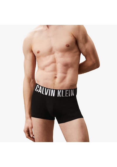 Calvin Klein Trunk 3'lü Erkek Siyah Logolu Boxer 026 000nb3608a Siyah