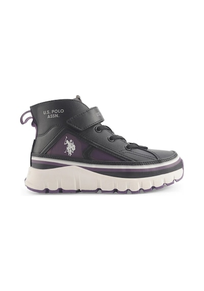 U.S. Polo Assn. Keltes 4pr Kız Çocuk Bilekli High Sneaker Siyah/mor Siyah - Mor