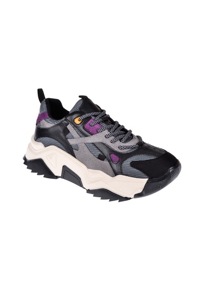 Sms Kadın Spor Ayakkabı Sneaker Sms-65137 Siyah Mor Siyah - Mor
