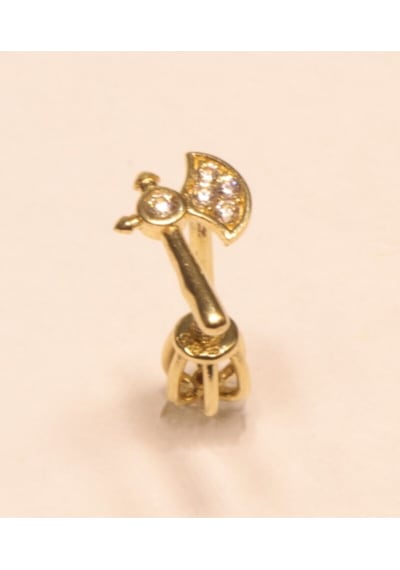 14 Ayar Altın Piercing Tragus Küpe 25114-t006