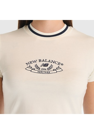 New Balance Nb Lifestyle Women Tshirt Kadın Bej T-shirt - Wnt3501 Krem