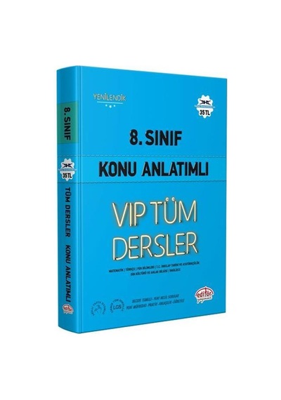 Editör Yayınları 8.Sınıf Tüm Dersler Konu Anlatımı Mavi Kitap