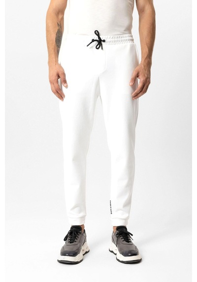 Back And Bond Beyaz Regular Fit Pamuklu Beli Bağlamalı Jogger Pantolon Çok Renkli