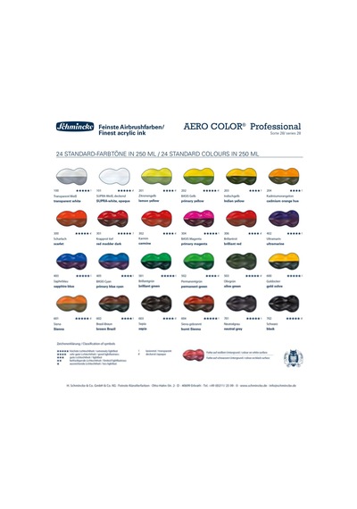 Schmincke Aero Color Professional Akrilik Airbrush Mürekkebi 28 Ml 400 Indigo 0 Blender